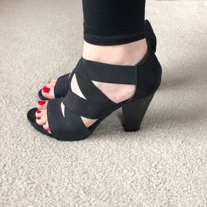 Rampage Elastic Strappy Heels size 9